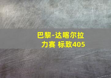 巴黎-达喀尔拉力赛 标致405